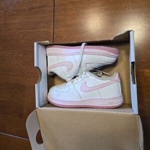 Nike White and Pink High-Top Sneakers